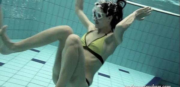  Girls swimming underwater and enjoying eachother